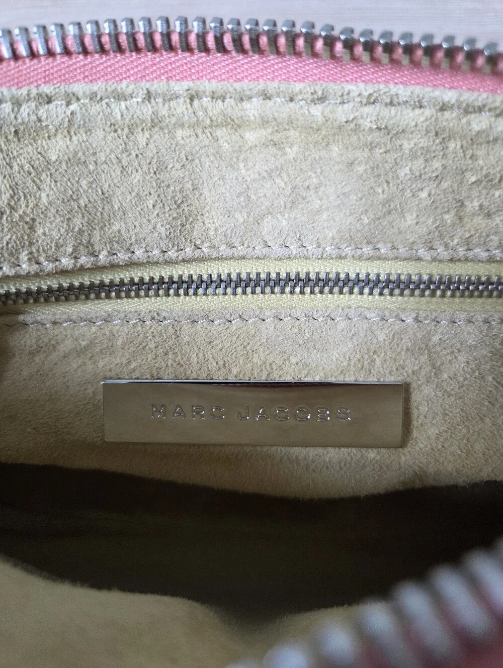 Vintage Y2K Marc Jacobs Coral Pink Leather Shoulder Bag Cargo Pocket Hobo Purse